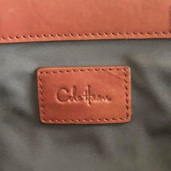 Cole Haan Magnetic Clutch Purse Handbag Cosmetic Pouch Red Leather 11x5x2 Clean! - Picture 7 of 10